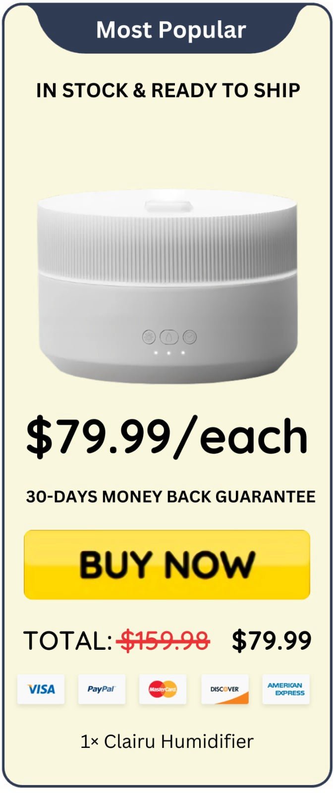 Clairu Humidifier offer price 