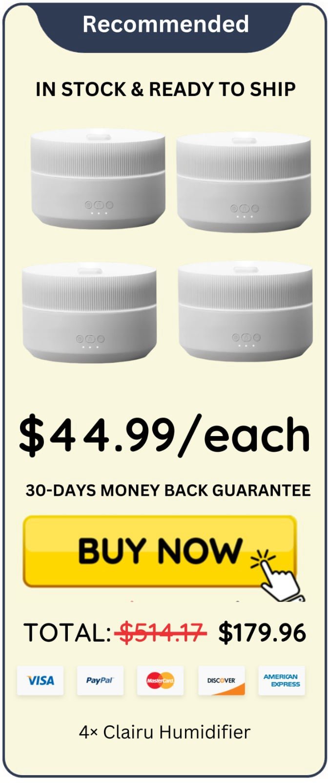 Clairu Humidifier offer price 
